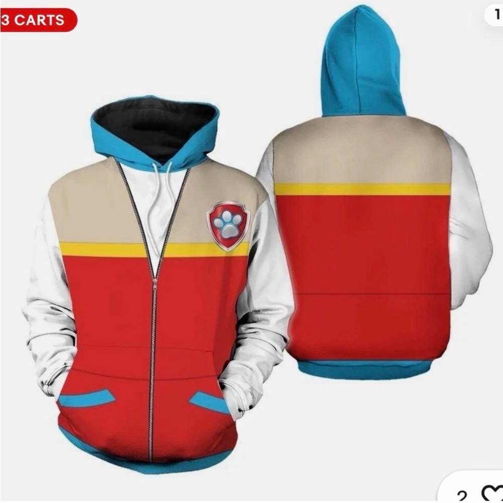 Ryder Paw Patrol Adult Hoodie, size L